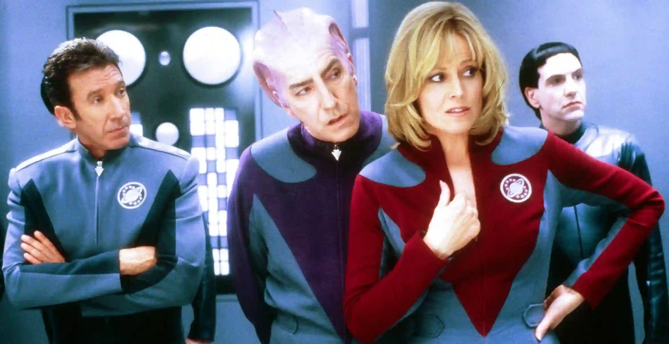 4 actors come aboard a real spaceship in disbelief of what they see.