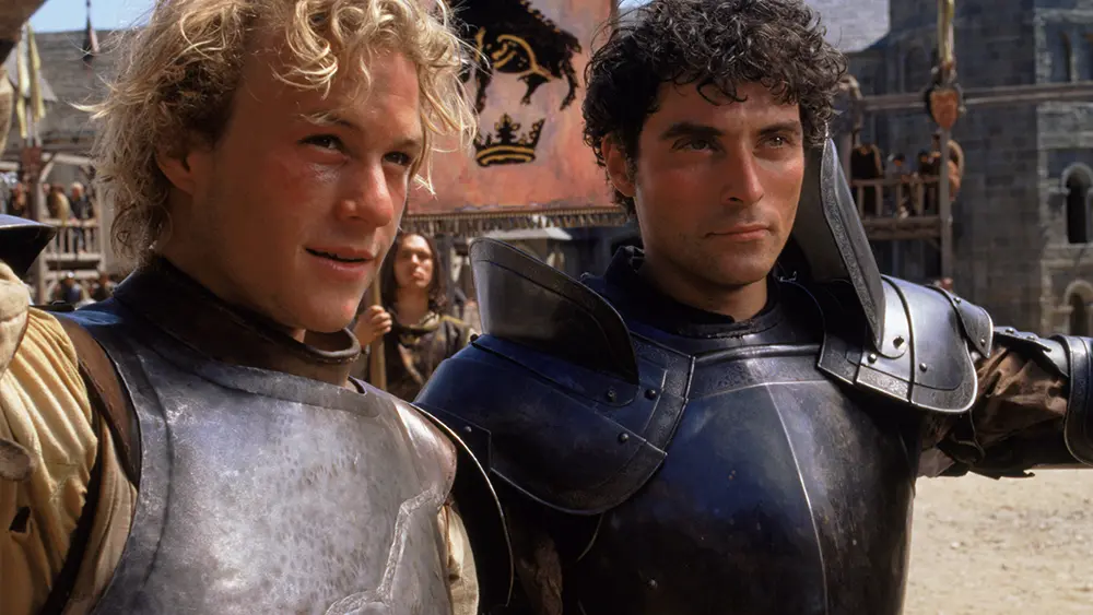 Heath Ledger stars as a peasant who jousts to become a knight.