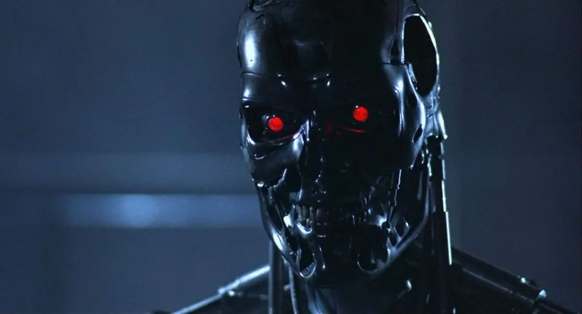 A Terminator model shows its skeleton.