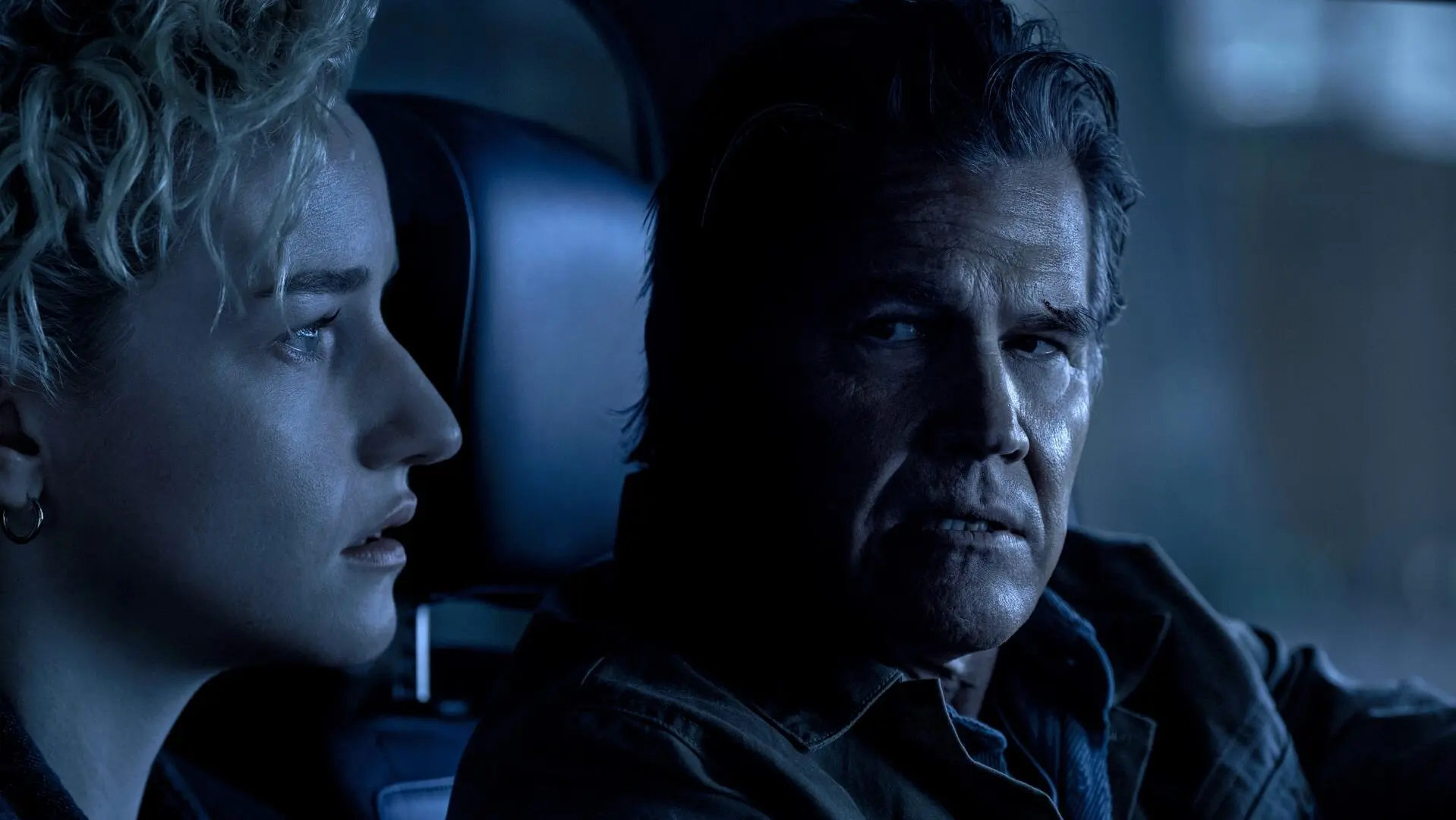 Josh Brolin and Julia Garner are community members trying to solve a mystery.